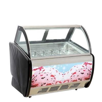 China Commercial High Quality Commercial Refrigerator Ice Cream Showcase For Supermarket for sale