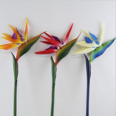 China MHJ164 Realistic Home Decor PU Touch Artificial Flower Bird Real Of Paradise Flowers for sale