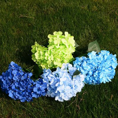 China MHJ225 Realistic Purple Hydrangea Flowers 7 Heads Artificial Flower Silk Hydrangea For Wedding Decor for sale