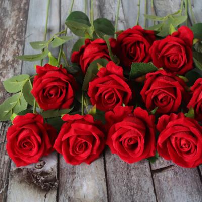 China Realistic Artificial Rose MHJ169 Red Roses Artificial Flowers White Bulk Wedding for sale