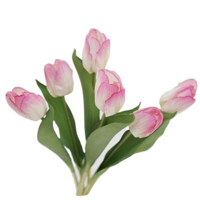 China MHJ244 Best Quality Latex Touch Fake Flowers Realistic Silk Real Tulips Flowers for sale