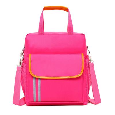 China Custom Zipper Big Logo Eco - Friendly Printing Pink Women 's Eco - Friendly Tote Bags for sale