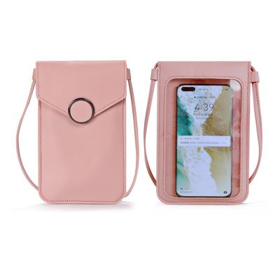 China Wholesale Shockproof Luxury Leather Cross - Body Ladies Water Proof Mobile Phone Bag for sale