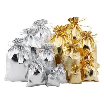 China Wholesale Custom Silver Jewelry Packaging Bag Small Gold Jewelry Packaging Bag for sale