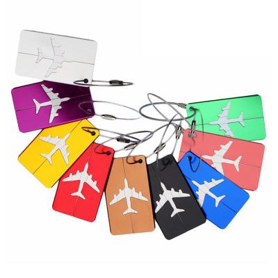 China Wholesale Custom Name Card Aluminum Luggage Tag Travel Luggage Hang Air Tags for sale