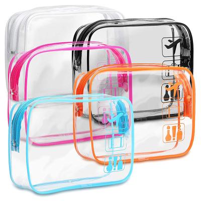 China Transparent PVC Waterproof Shockproof Dustproof Small Toiletry Makeup Gift Custom Make Up Clear Logo Cosmetic Bag Organizer Travel Brush Pouch And Case For Lady for sale