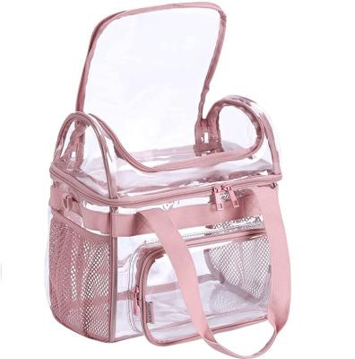 China Transparent Durable Body Wallet Corset Bag Fashion Lunch Bag Clear Storage Box for sale