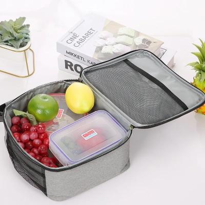 China Waterproof Oxford Cloth Square Lunch Box Bag for Women Insulated Picnic Cooler Portable Food Pocket School Kids Thermal Handbags for sale