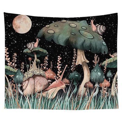 China China Factory Wholesale Portable Wall Tapestry Contemporary Home Decor Mushroom Snail Tapestry Professional Household Tapestry for sale