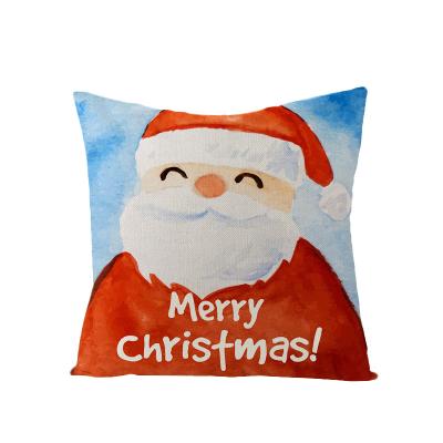 China Christmas Sale Cartoon Anti-Static Warm Animal Pillowcase Winter Cartoon Cushion Canvas Animal Square Cushion Cover for sale