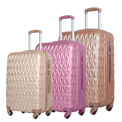 China New Arrival Lightweight Durable ABS Roll Lightweight Suitcase Sets Premium Travel Luggage Carry Travel Luggage for sale