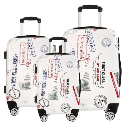 China Lightweight Durable Expandable Light Weight Hardside Printing Hard Trunk Shell Spinner Hard Suitcase for sale