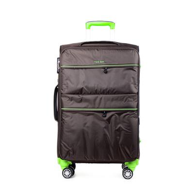 China Lightweight Durable Cheap Fabric Shell Travel Trolley Luggage Suitcase Oxford Soft Carry Case From China Factory for sale