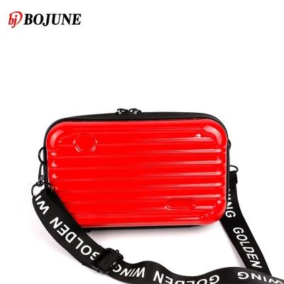 China Light Weight Durable High Quality Red Hard Shell Factory Price Handbag Clutch Bag Striped Cross - Body Bag for sale