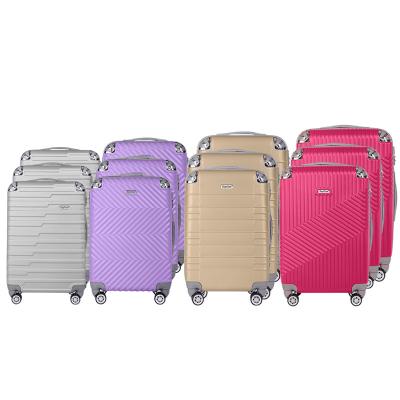 China 12pcsAbs Lightweight Durable Wholesale Colorful Suitcase Spare Half Complete Luggage Suitcase Sets With 4 Wheels for sale