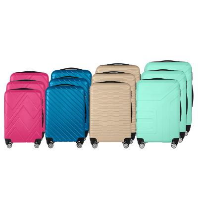 China Lightweight Durable 12pcs ABS Semi-Complete Bags Luggage 4 Wheel Luggage Trolley Bags Trolley Luggage Sets for sale