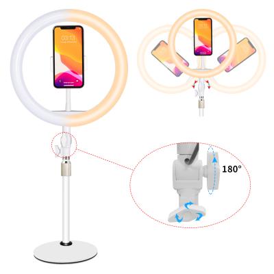 China PORTABLE 10 inch led ring light with flexible cell phone holder dimmable ringlight for sale