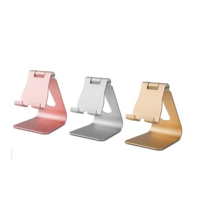 China Aluminum Alloy Adjustable Portable Folding Mobile Phone Holder Stand Promotional Smartphones for sale