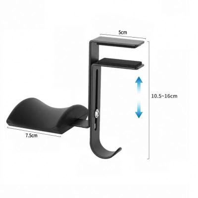 China Easy Assembly Headset Holder Removable Earphone Stand At The Bottom Of Amazon Table Headset Hanger 2021 for sale