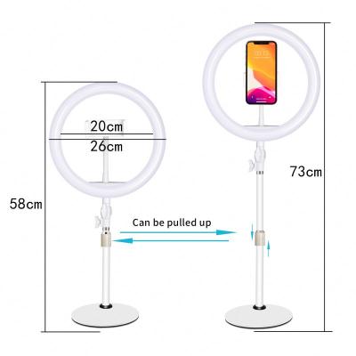 China PORTABLE Mobil Phone Stand With Led Light Phone Holder For Live Streaming Ring Light Stand With Phone Holder for sale