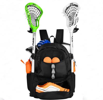 China Fashionable Polyester Lacrosse Bag Backpack Field Hockey Bags Lacrosse Stick Bags For Boys Girls for sale