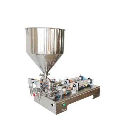 China Semi Automatic Dual Head Pneumatic Food Gel Filling Machine Paste Filler for sale