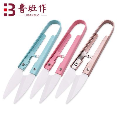 China Embroidery Trimming Ceramic Color Tailor Cutter Paper Cut Scissors for sale