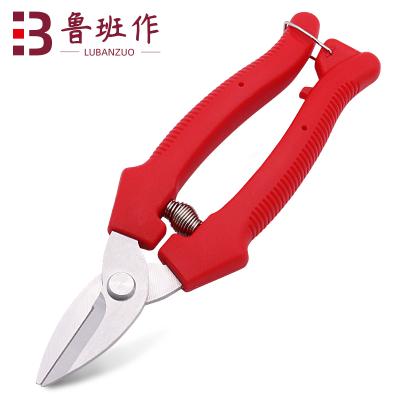 China Anti-skid Red Metal Vintage Grape Steel Plant Handle Balancing Soft Shear Handle Bonsai Pruning Garden Scissors Professional for sale