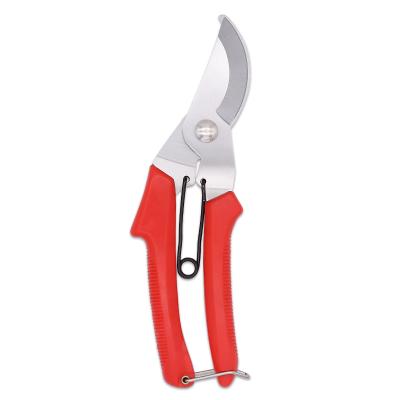 China Curved Blade Garden Scissors Customized Pro Handle Fruit Tree Shears Anti-Slip Floral Bonsai Pruner for sale