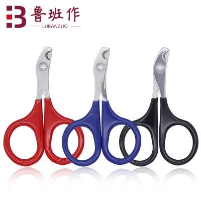 China Wholesale Safety Viable 3.5 Inch Cartoon Curved Grooming Tool Stainless Steel Cat Toe Nail Colored Pet Nail Cutter Scissors for sale