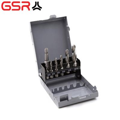 China Wire Cutting Spiral Groove Tap Drills Combination Drill Tap Hand Tap Set for sale