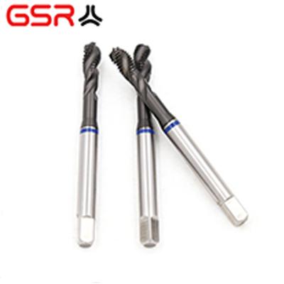 China Stainless Steel HSS Spiral Groove Machine Tap Threading Taps With Blue-Ring Hand Tools for sale