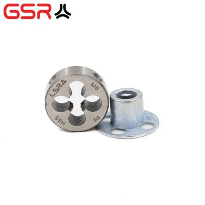 China Thread Cutting HSS/Alloy Threading Cutting Round Die Solid Bsf Hss Machine Screw Round Dies Solid Round Die Stock Adjustable for sale