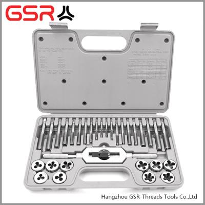 China ALLOY Steel General Purpose Sea Tap & Die Set M3~M12 Hand Tap & Round Die Tapping Tools for sale