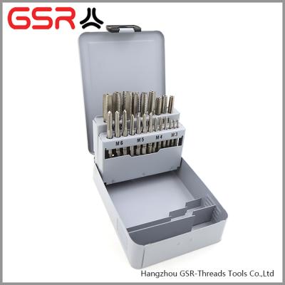 China ALLOY HSS4241 4341 m2 M35 21pcs HSS hand tap set faucet and die set with a metal box for sale