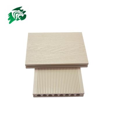 China Exterior White Color SH150H22 Embossed Parquet Decking WPC Hollow Floor Panels for sale