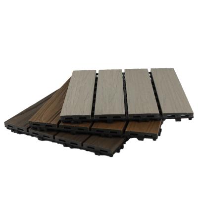 China Waterproof Plastic Base Deck Tile DIY WPC Flooring for sale