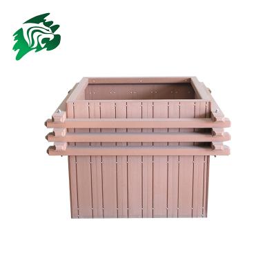 China Waterproof Europe Large Flower Pots WPC WPC Wood Plastic Composite Pot for sale