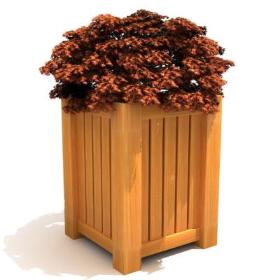 China Wood fiber+HDPE+chemical additives China WPC garden cheap flower pots bed for sale