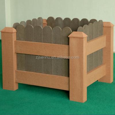 China 2016 hot selling garden fence 70*10mm wpc fence panel flower wooden plastic box panel for sale