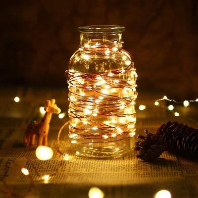 China Outdoor PVC+copper wire AA battery festival birthday decoration vintage fairy wedding LED copper string light for sale