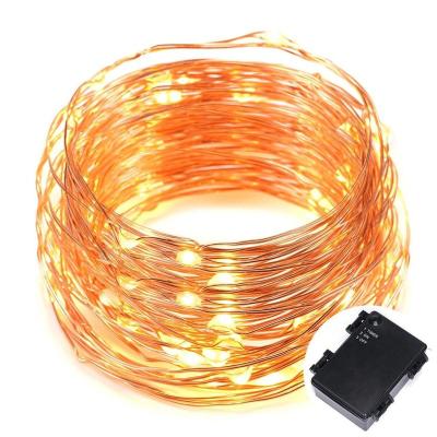 China Creative 3AA Battery Battery Operated Decorative Outdoor Copper Wire Led String Lights Electric Fairy Lights with Timer for sale