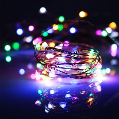 China Decoration Waterproof Christmas Warm White Battery Operated Copper Wire Led String Fairy Lights For Party Decoration for sale