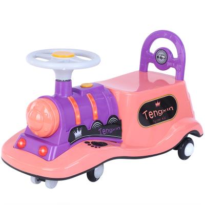 China Flash Silent Wheel Music and Lighting Ride On Bumper Swing Cars Baby Balance Car for Kids for sale