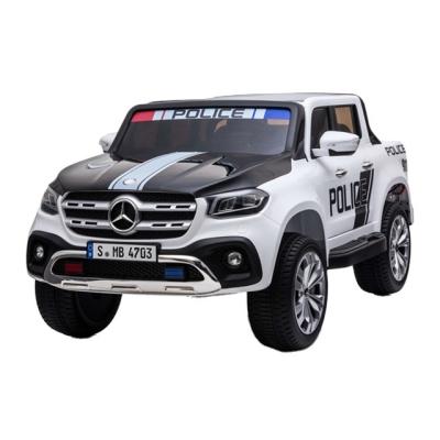 China Licensed Police Car 12V Kids Charging Car with 2.4G Remote Control Real Car Two Seats for sale