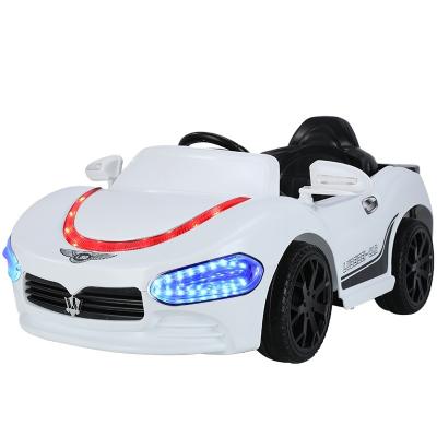 China 12V Battery Operated Electric Ride On Car with Two Seater and Music for Kids in White for sale