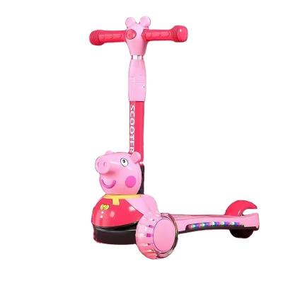 Chine Scooter à pédales pour enfants avec fonction de pliage, éclairage musical et roues en PU à vendre