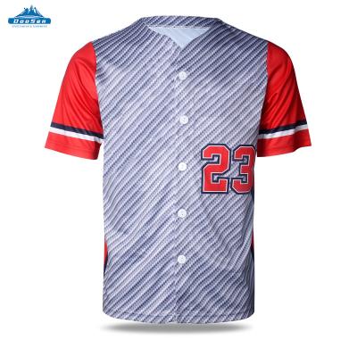 China Customized Antibacterial Striped Plain XXXL Sublimation OEM Unisex Baseball Shirts for sale