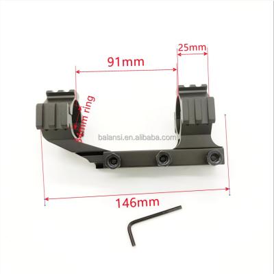 China Scope Tactical Cantilever Mount Tri Aluminum Alloy Rifle Rail With 3 Side Rail 34mm Dual Picatinny Ring for sale