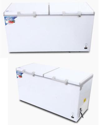 China Outdoor Hot Sales Can Use In Commerical Double Door Chest Large Size Deep Freezer for sale